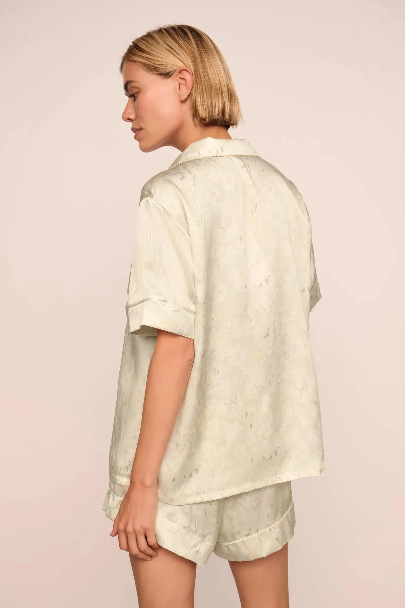 Inez Washable Silk Printed Short PJ Set sold by Eberjey product image thumbnail 2