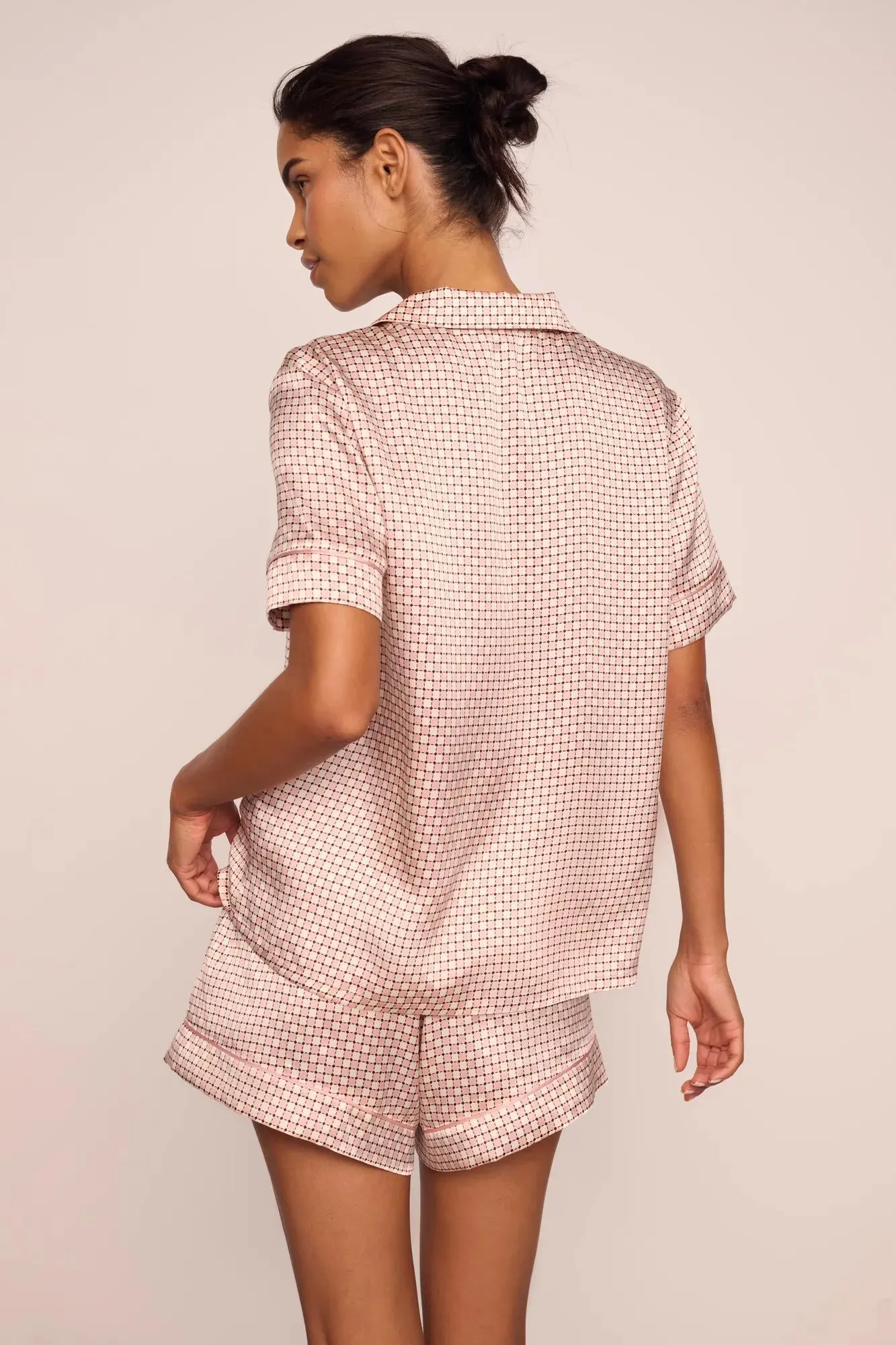 Inez Washable Silk Printed Short PJ Set sold by Eberjey product image thumbnail 3