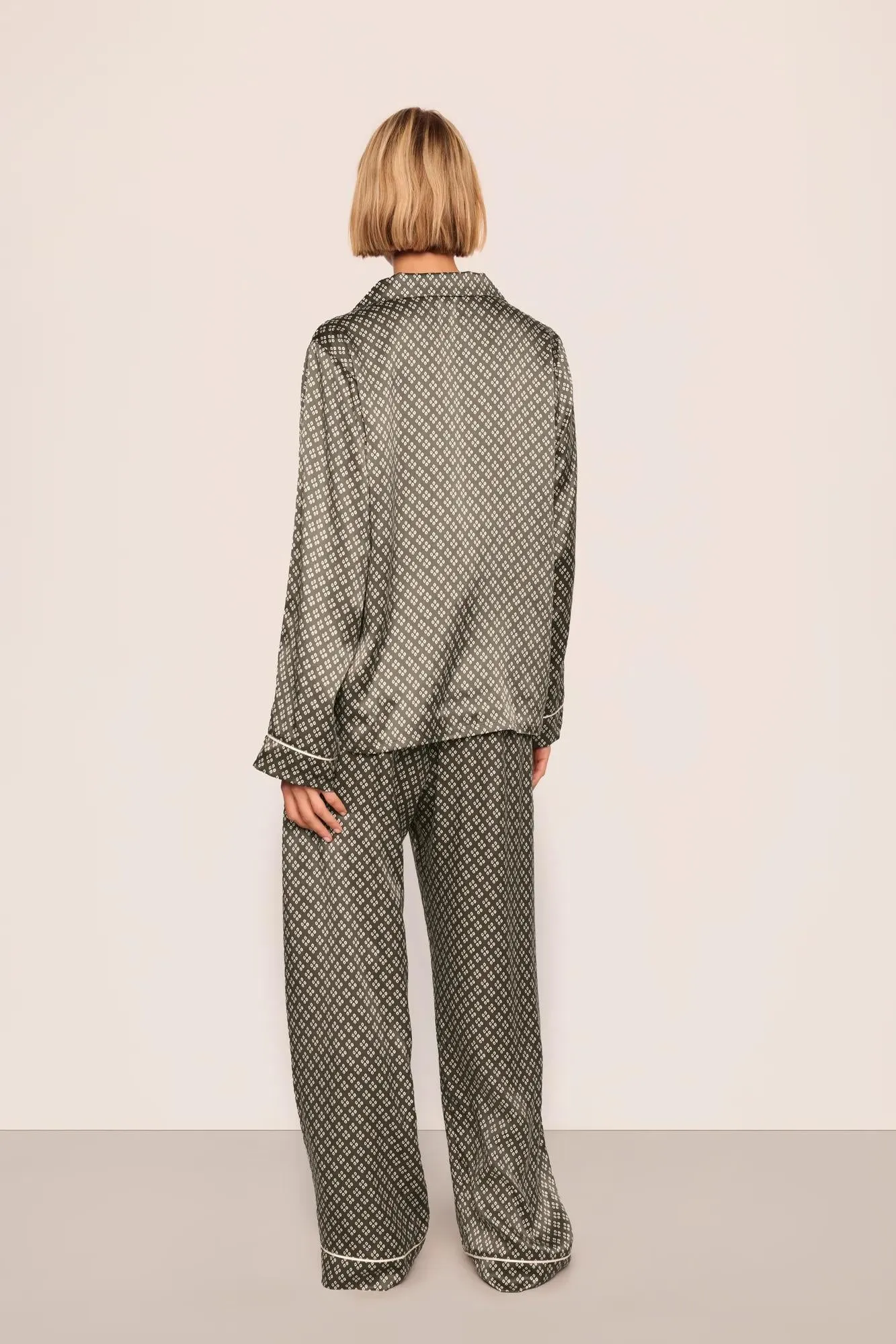 Inez Washable Silk Printed Long PJ Set sold by Eberjey product image thumbnail 3