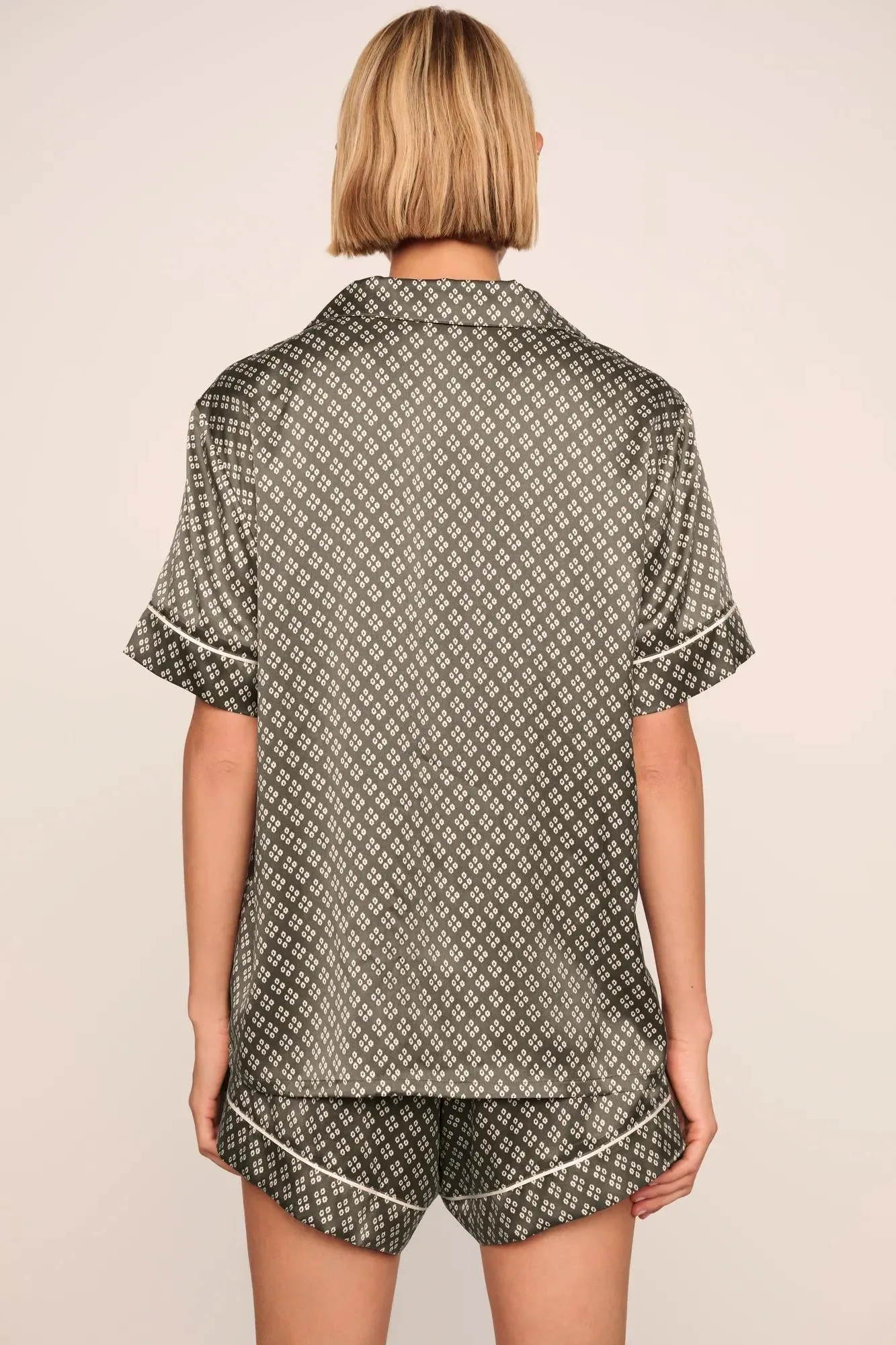 Inez Washable Silk Printed Short PJ Set sold by Eberjey product image thumbnail 3