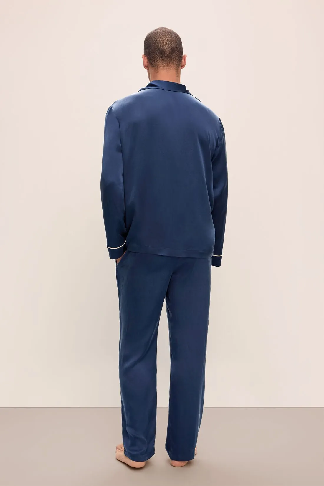 Charles Washable Silk Long PJ Set sold by Eberjey product image thumbnail 3