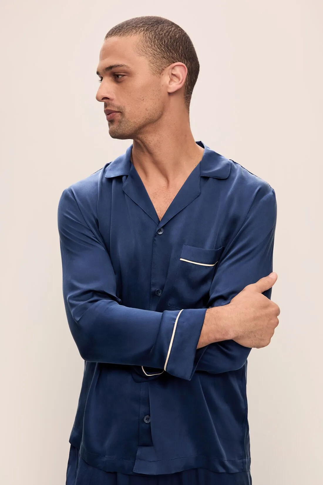 Charles Washable Silk Long PJ Set sold by Eberjey product image thumbnail 2