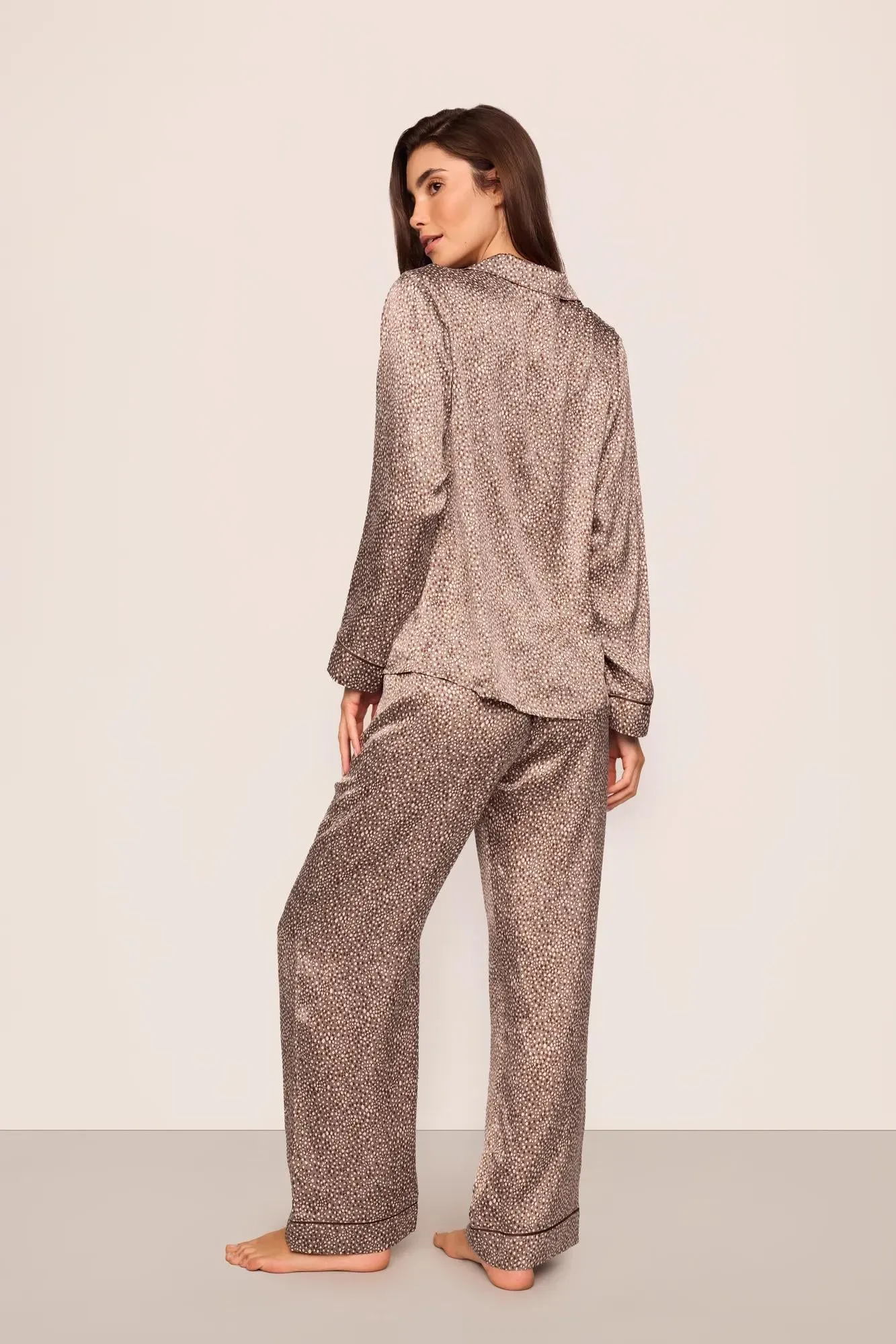 Inez Washable Silk Printed Long PJ Set sold by Eberjey product image thumbnail 3