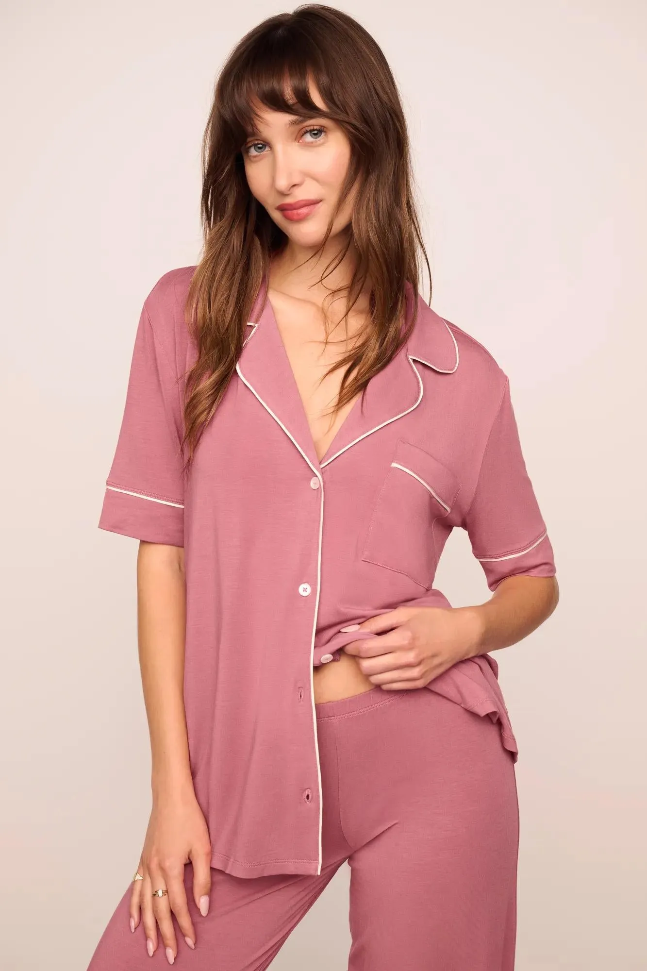 Gisele TENCEL™ Modal Short Sleeve & Pant PJ Set sold by Eberjey product image thumbnail 2