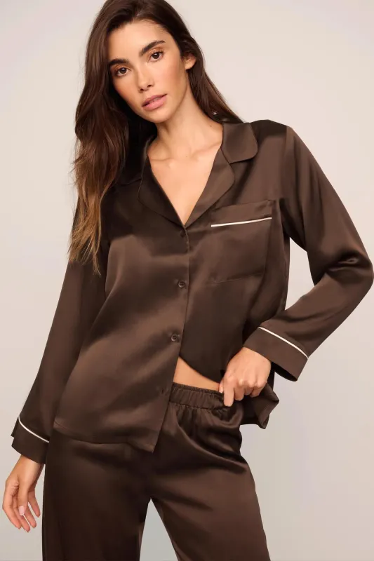 Inez Washable Silk Long PJ Set sold by Eberjey