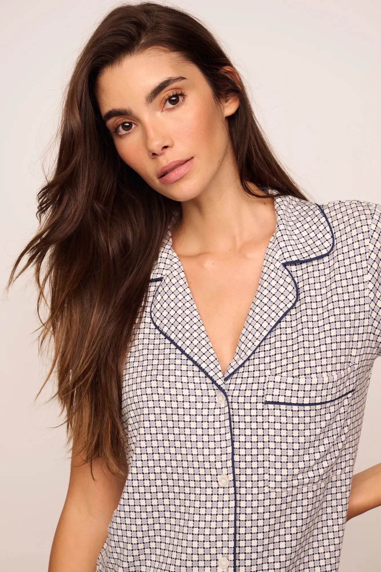 Gisele Printed TENCEL™ Modal Shortie Short PJ Set sold by Eberjey