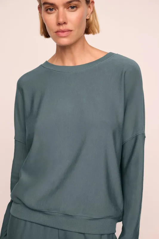 Softest Sweats Boat Neck Pullover sold by Eberjey