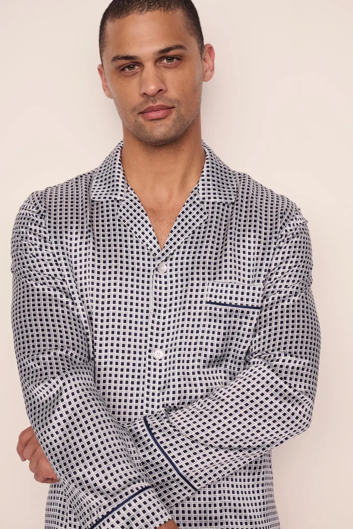 Charles Washable Silk Printed Long PJ Set sold by Eberjey product image thumbnail 2