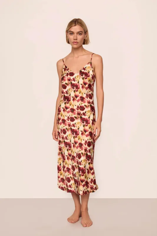 Eberjey x  Lily Aldridge - Inez Washable Silk Printed Slip sold by Eberjey