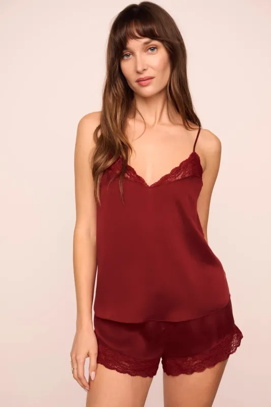 Eberjey x  Lily Aldridge - Washable Silk Lace Cami & Short Set sold by Eberjey
