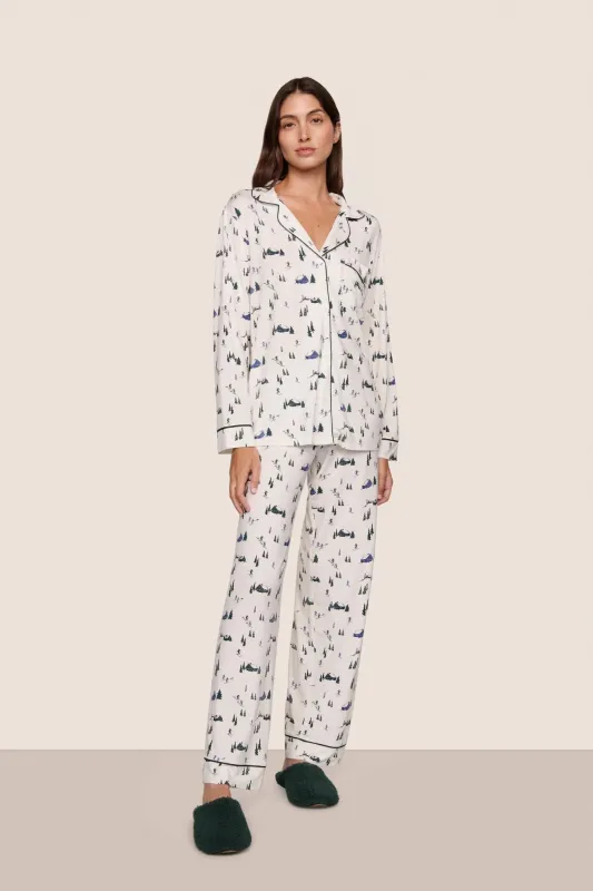 Gisele Printed TENCEL™ Modal Long PJ Set sold by Eberjey