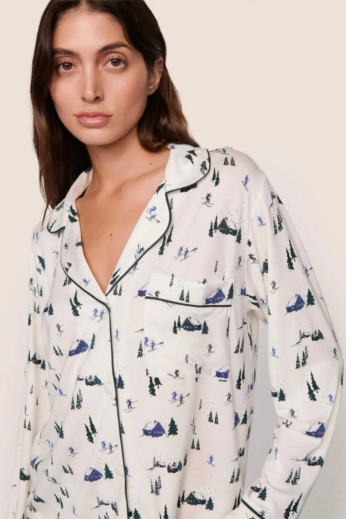 Gisele Printed TENCEL™ Modal Long PJ Set sold by Eberjey product image thumbnail 2