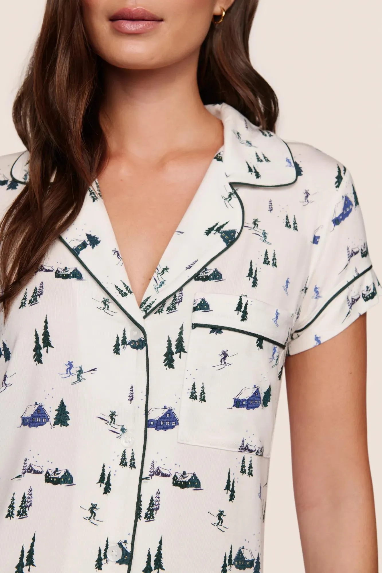 Gisele Printed TENCEL™ Modal Shortie Short PJ Set sold by Eberjey product image thumbnail 3