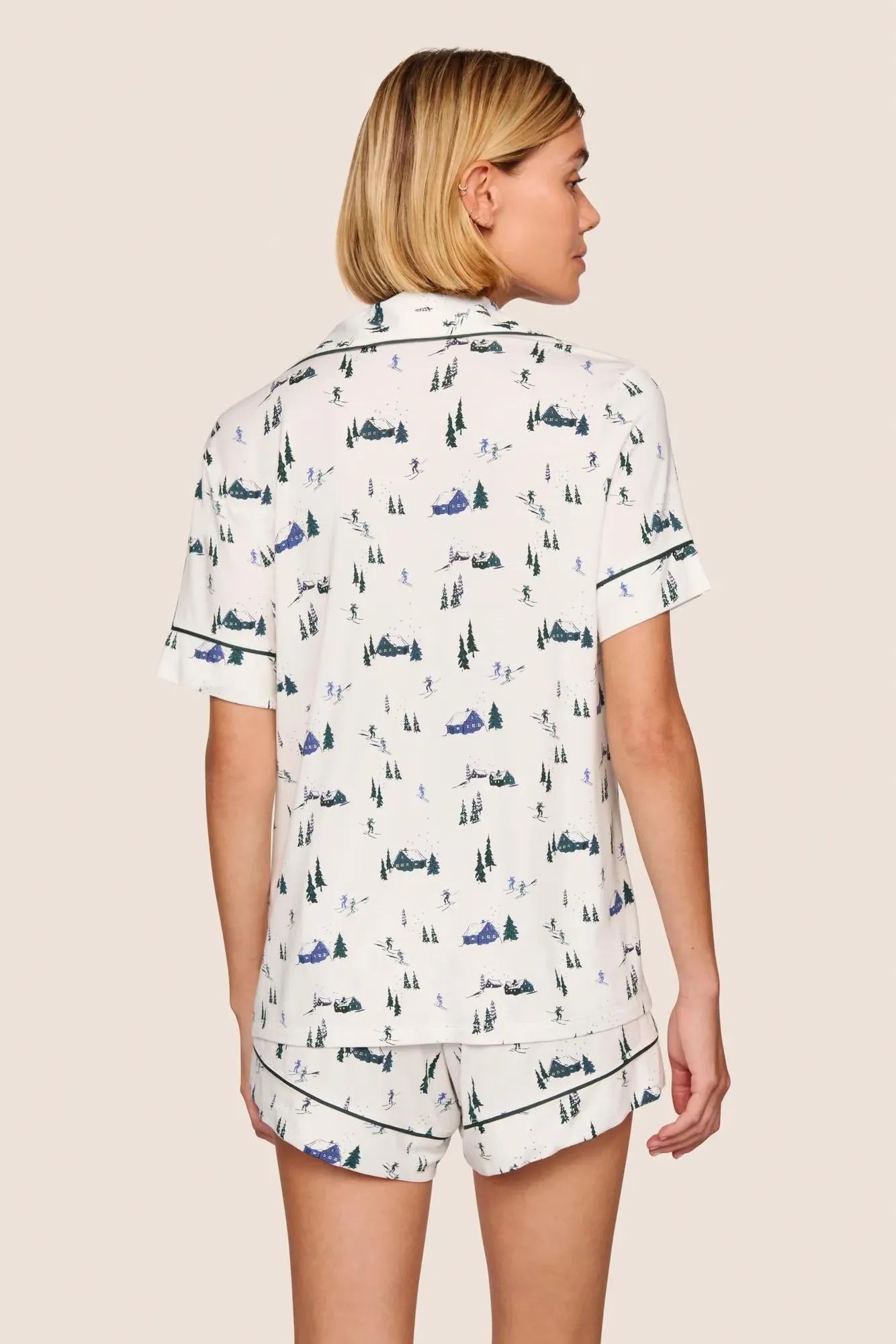 Gisele Printed TENCEL™ Modal Relaxed Short PJ Set sold by Eberjey product image thumbnail 3