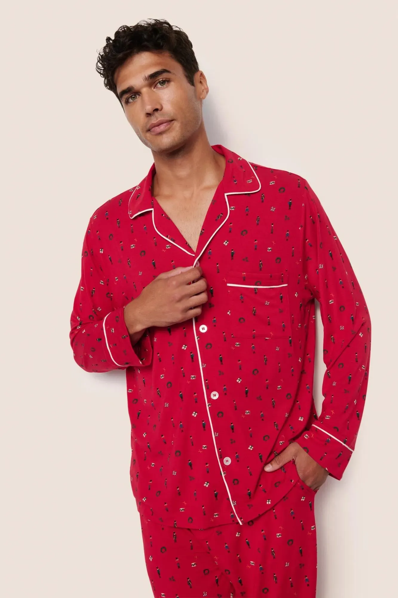 William Printed TENCEL™ Modal Long PJ Set sold by Eberjey product image thumbnail 2