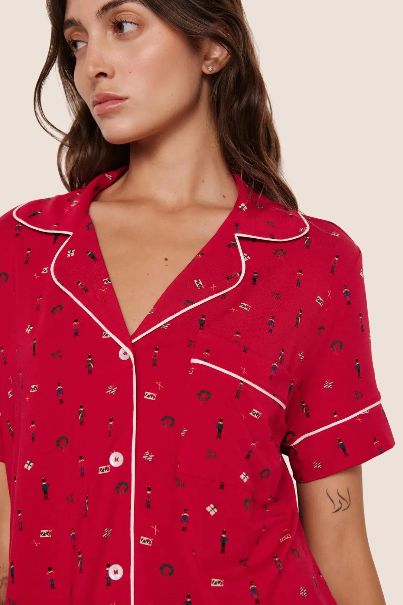 Gisele Printed TENCEL™ Modal Relaxed Short PJ Set sold by Eberjey product image thumbnail 2