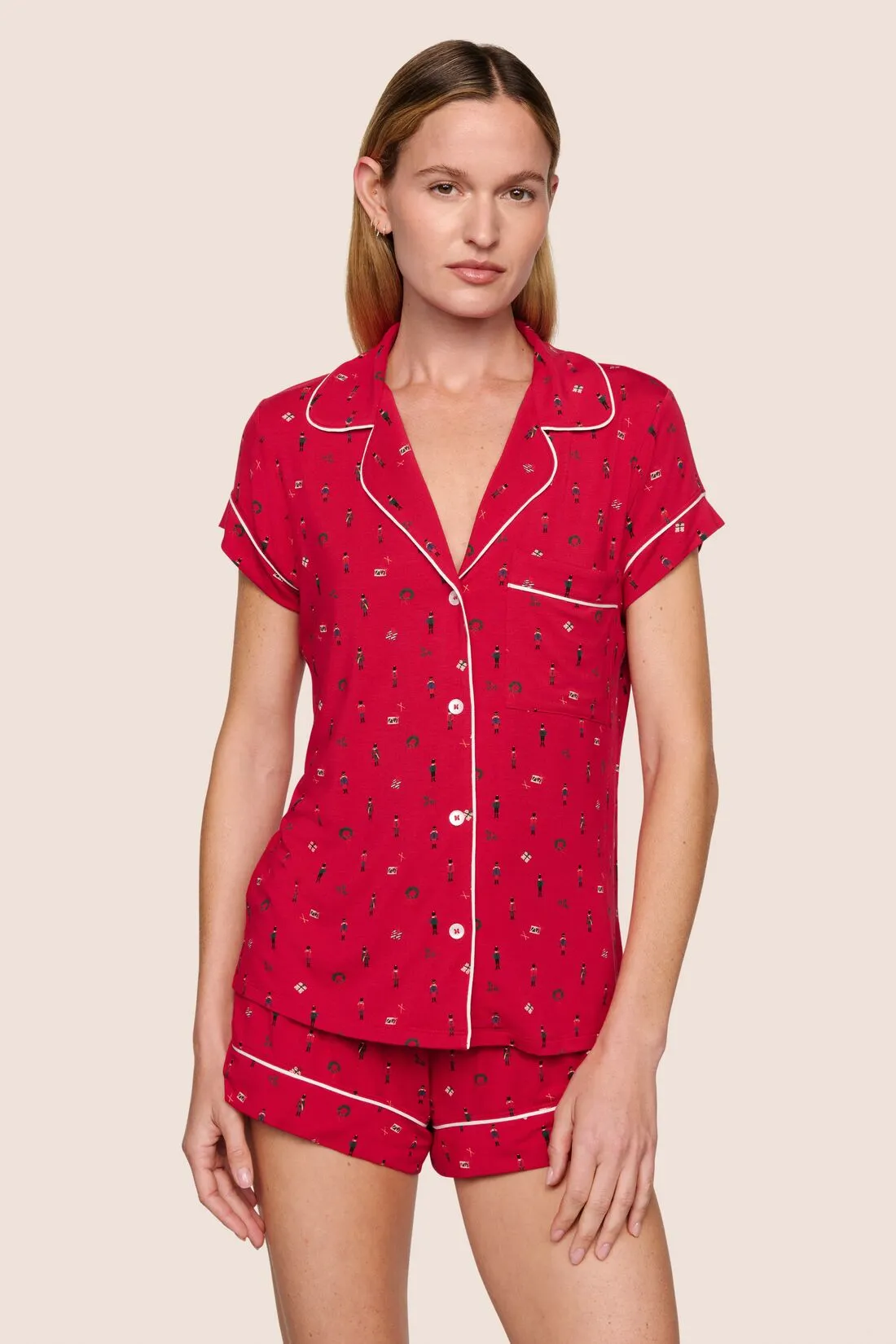 Gisele Printed TENCEL™ Modal Shortie Short PJ Set sold by Eberjey
