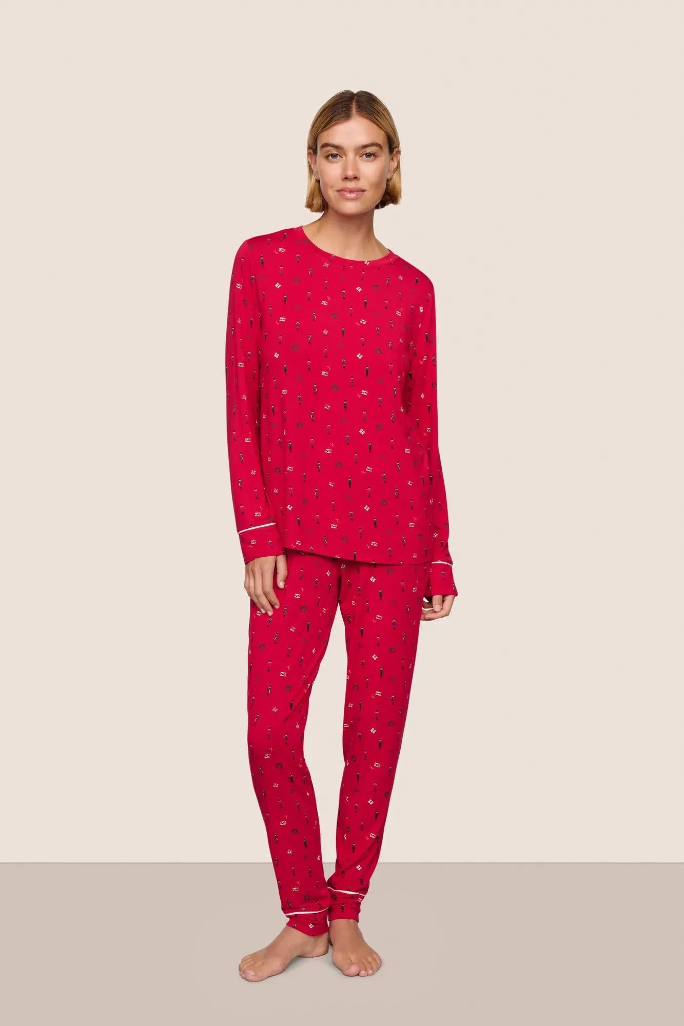 Gisele Printed TENCEL™ Modal Crewneck PJ Set sold by Eberjey
