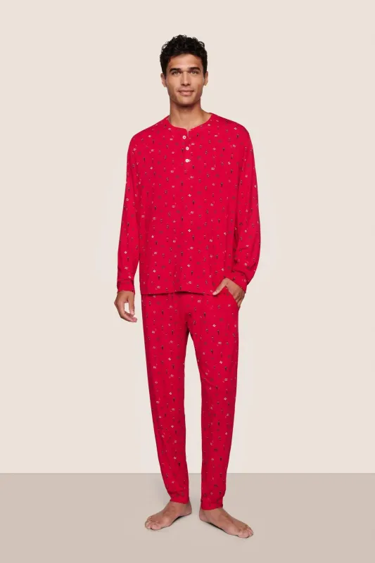 Henry Printed TENCEL™ Modal Long PJ Set sold by Eberjey