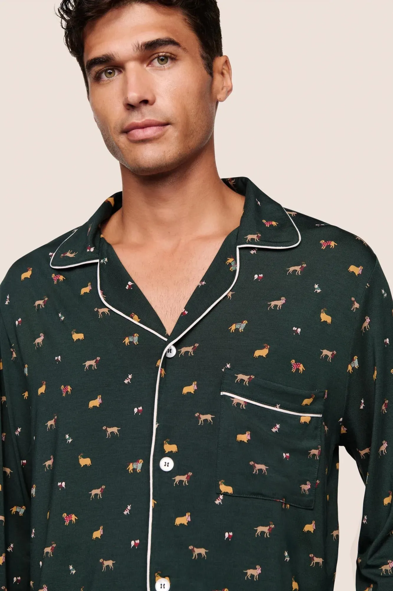 William Printed TENCEL™ Modal Long PJ Set sold by Eberjey product image thumbnail 2