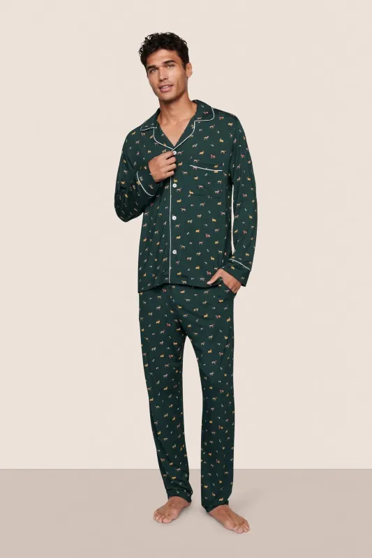 William Printed TENCEL™ Modal Long PJ Set sold by Eberjey