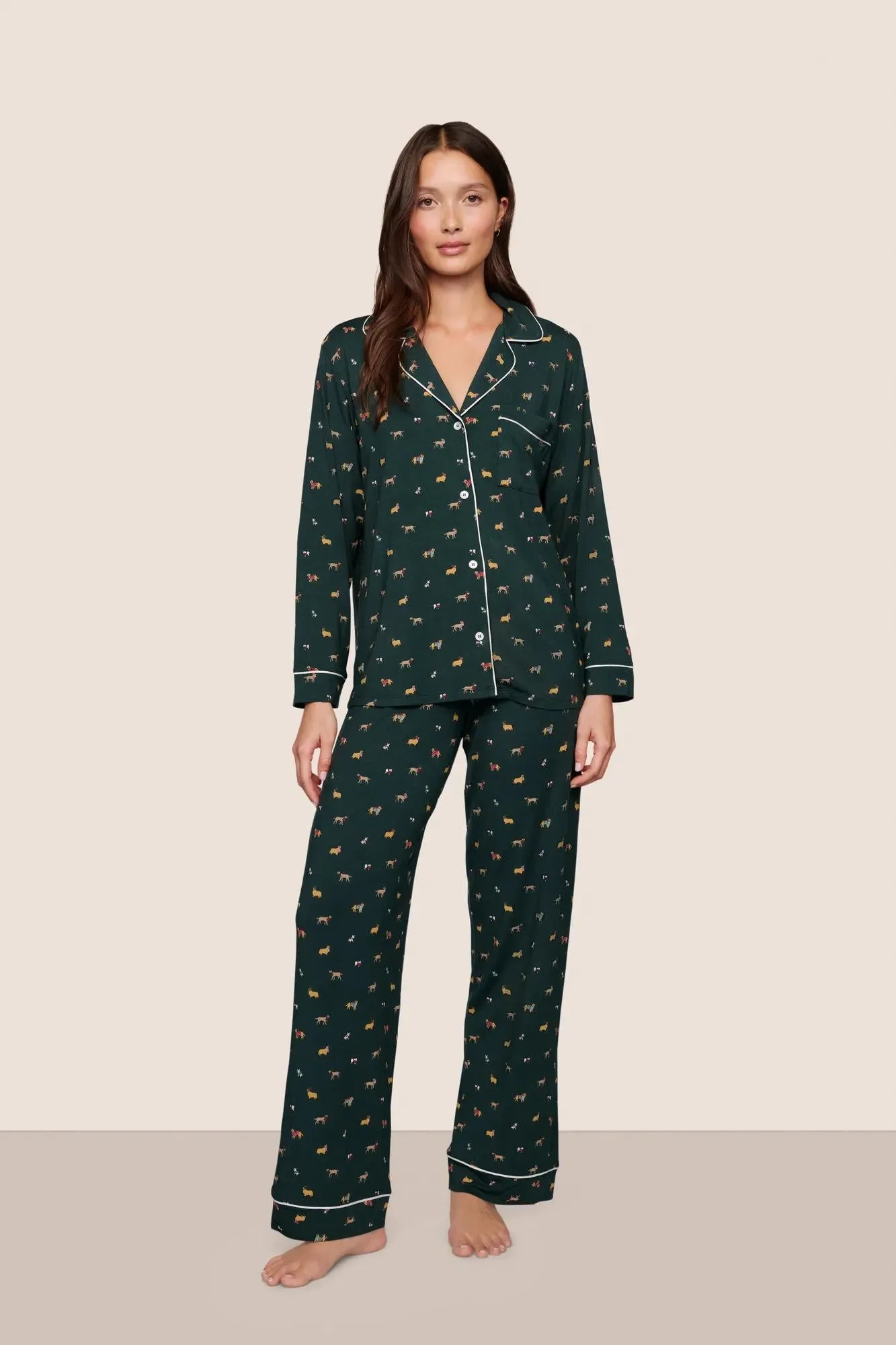 Gisele Printed TENCEL™ Modal Long PJ Set sold by Eberjey