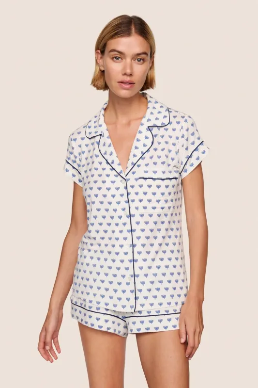 Gisele Printed TENCEL™ Modal Shortie Short PJ Set sold by Eberjey