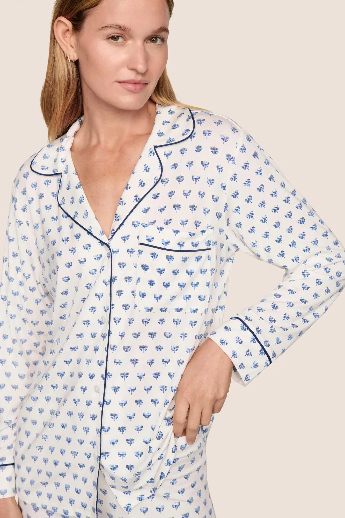 Gisele Printed TENCEL™ Modal Long PJ Set sold by Eberjey product image thumbnail 2