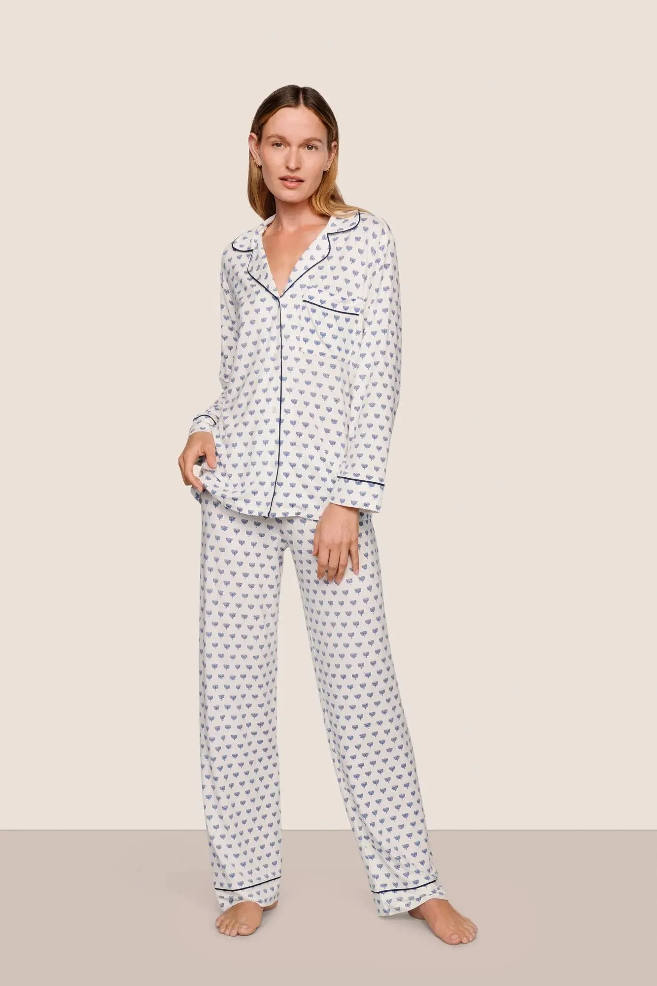Gisele Printed TENCEL™ Modal Long PJ Set sold by Eberjey