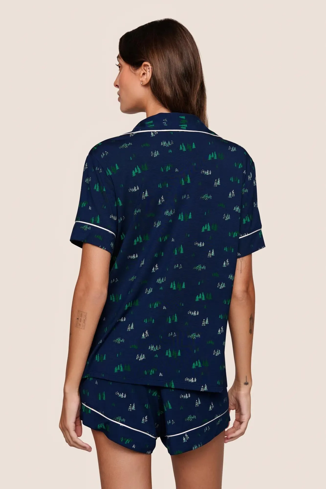 Gisele Printed TENCEL™ Modal Relaxed Short PJ Set sold by Eberjey product image thumbnail 3
