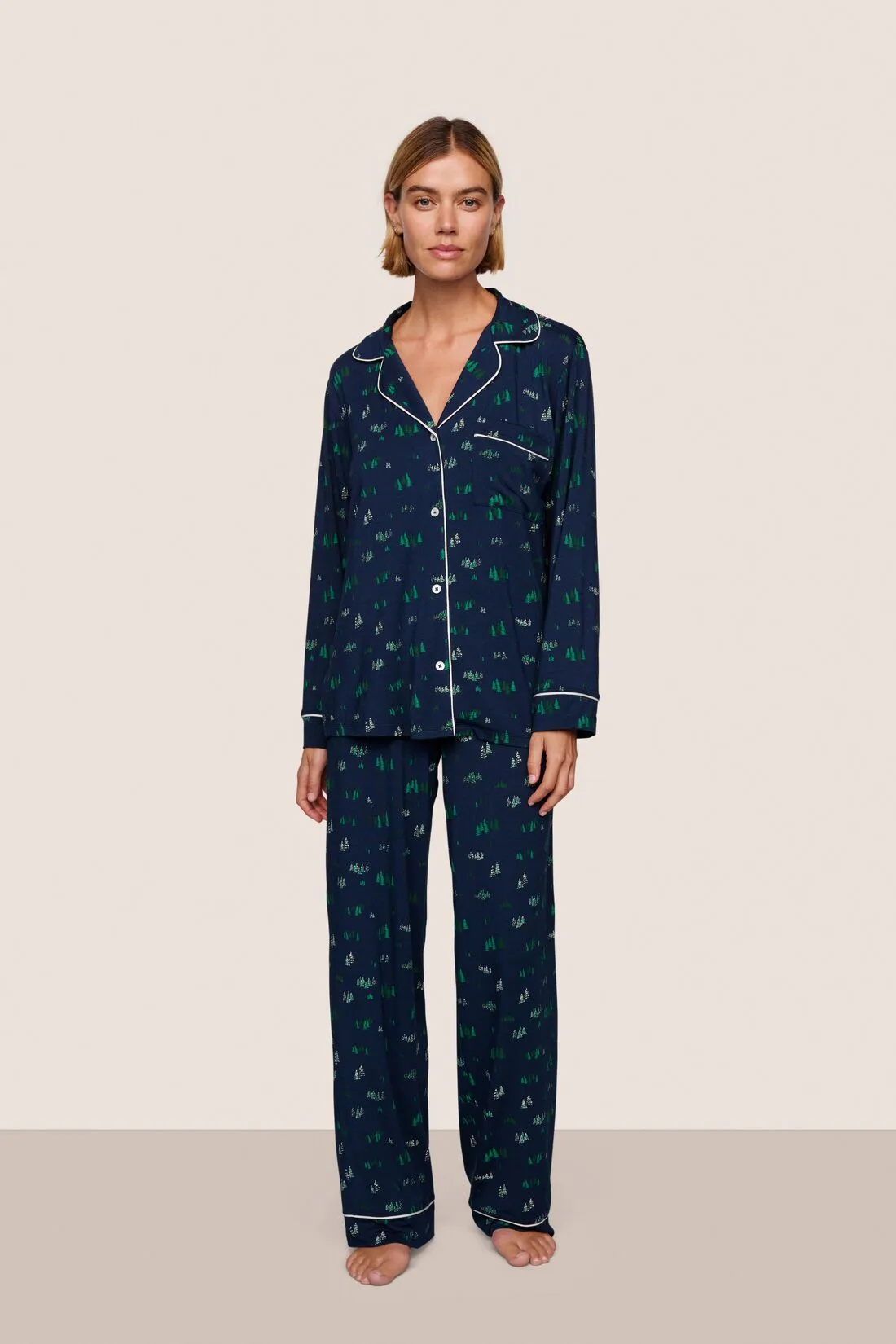 Gisele Printed TENCEL™ Modal Long PJ Set sold by Eberjey