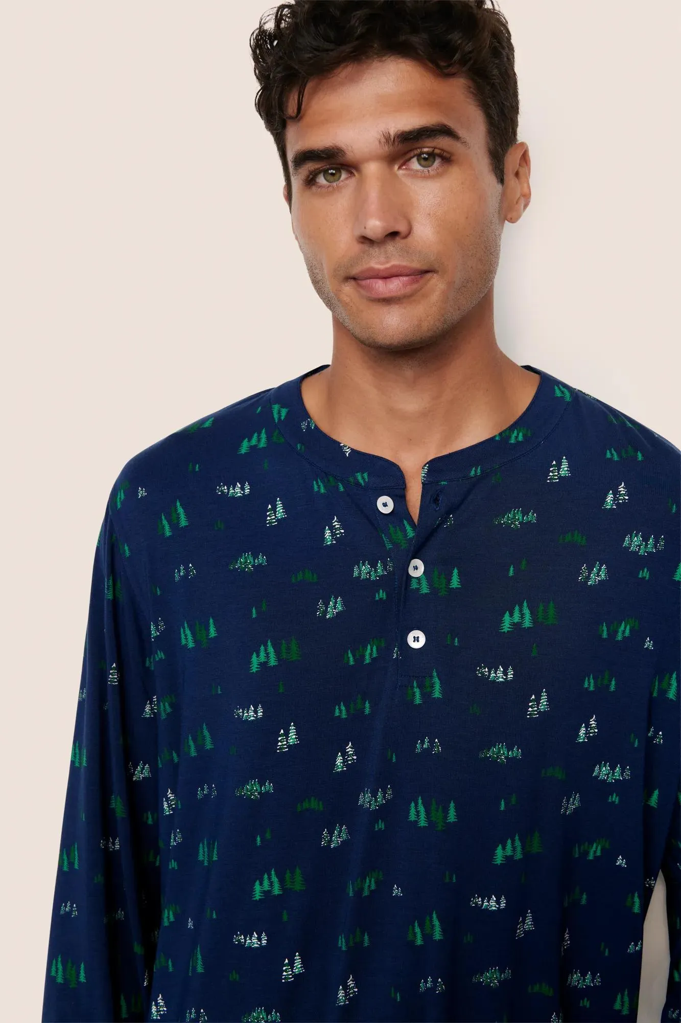 Henry Printed TENCEL™ Modal Long PJ Set sold by Eberjey product image thumbnail 3