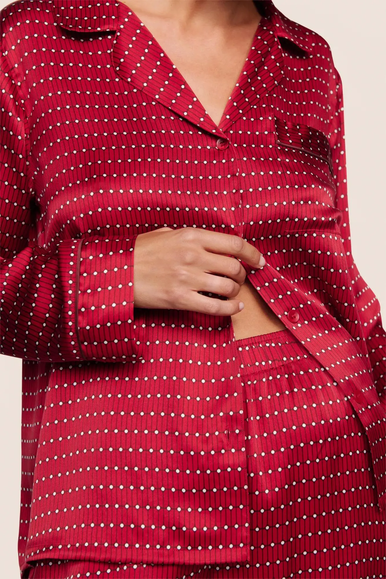 Inez Washable Silk Printed Long PJ Set sold by Eberjey product image thumbnail 3