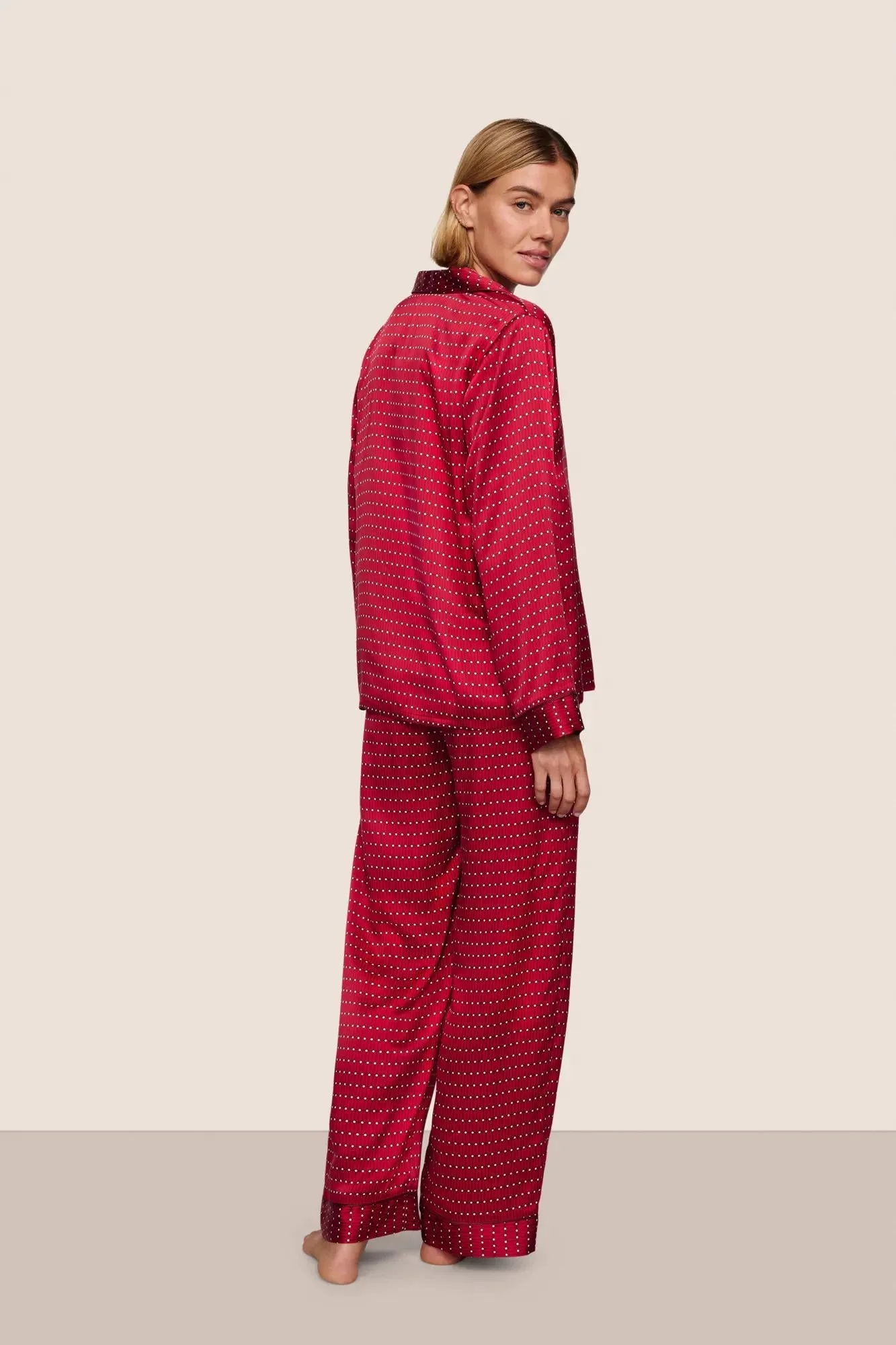 Inez Washable Silk Printed Long PJ Set sold by Eberjey product image thumbnail 2