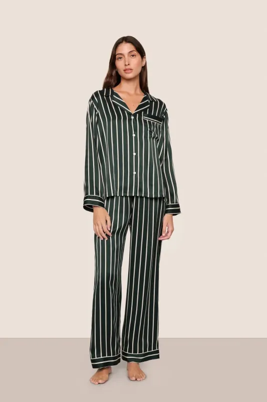 Inez Washable Silk Printed Long PJ Set sold by Eberjey