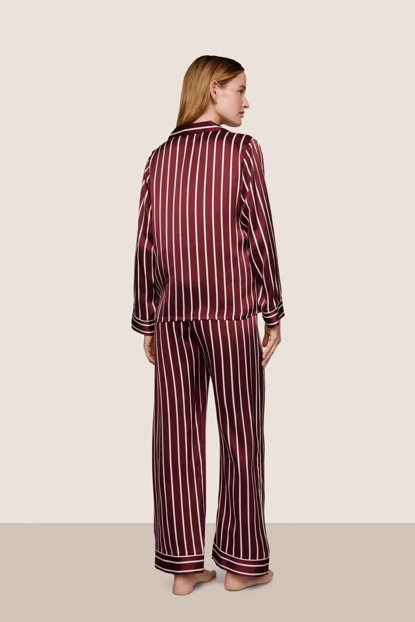 Inez Washable Silk Printed Long PJ Set sold by Eberjey product image thumbnail 3