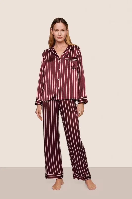 Inez Washable Silk Printed Long PJ Set sold by Eberjey