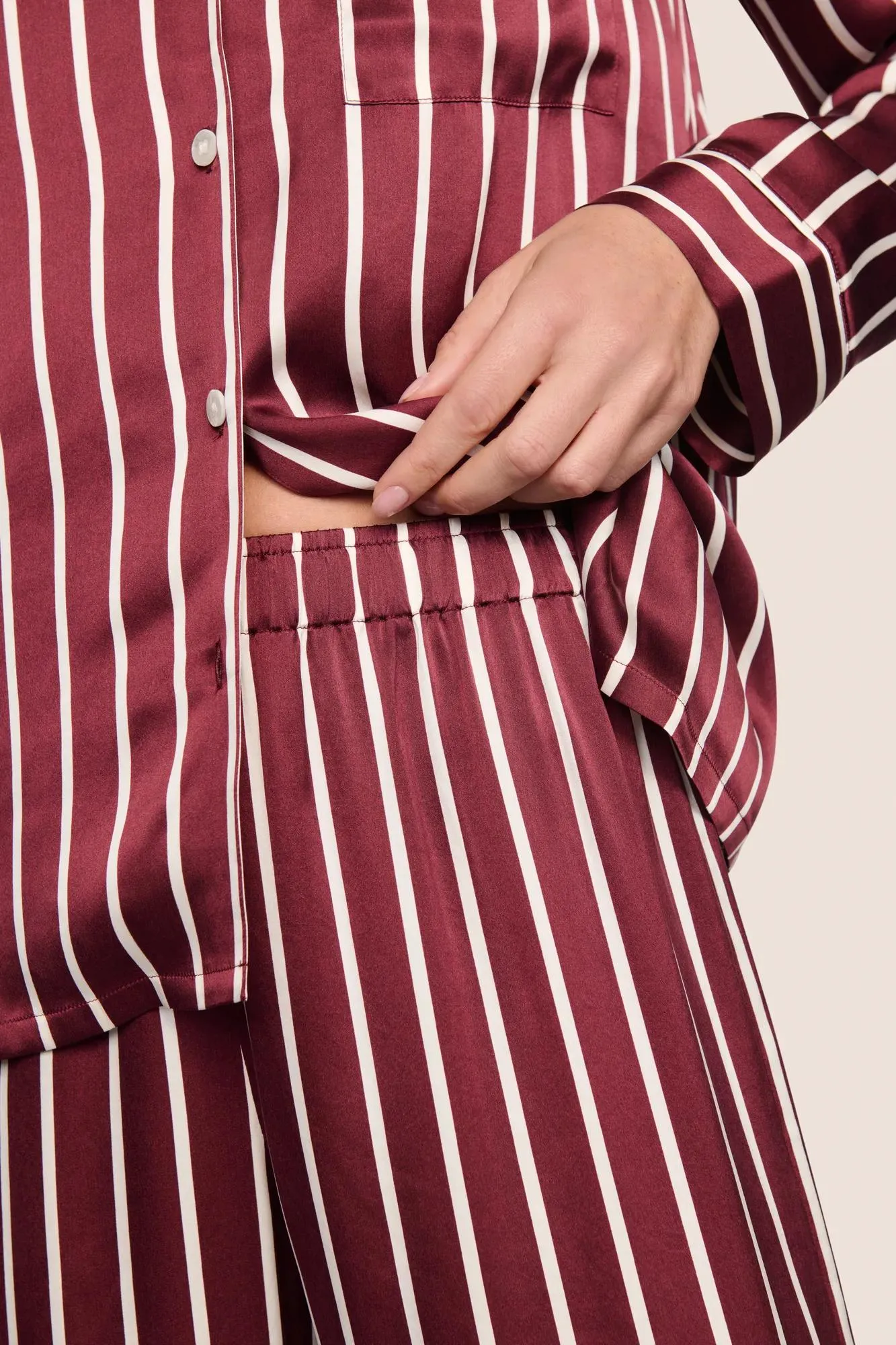 Inez Washable Silk Printed Long PJ Set sold by Eberjey product image thumbnail 2