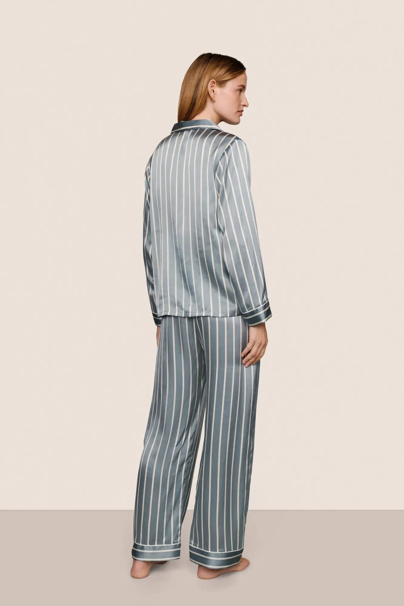 Inez Washable Silk Printed Long PJ Set sold by Eberjey product image thumbnail 2