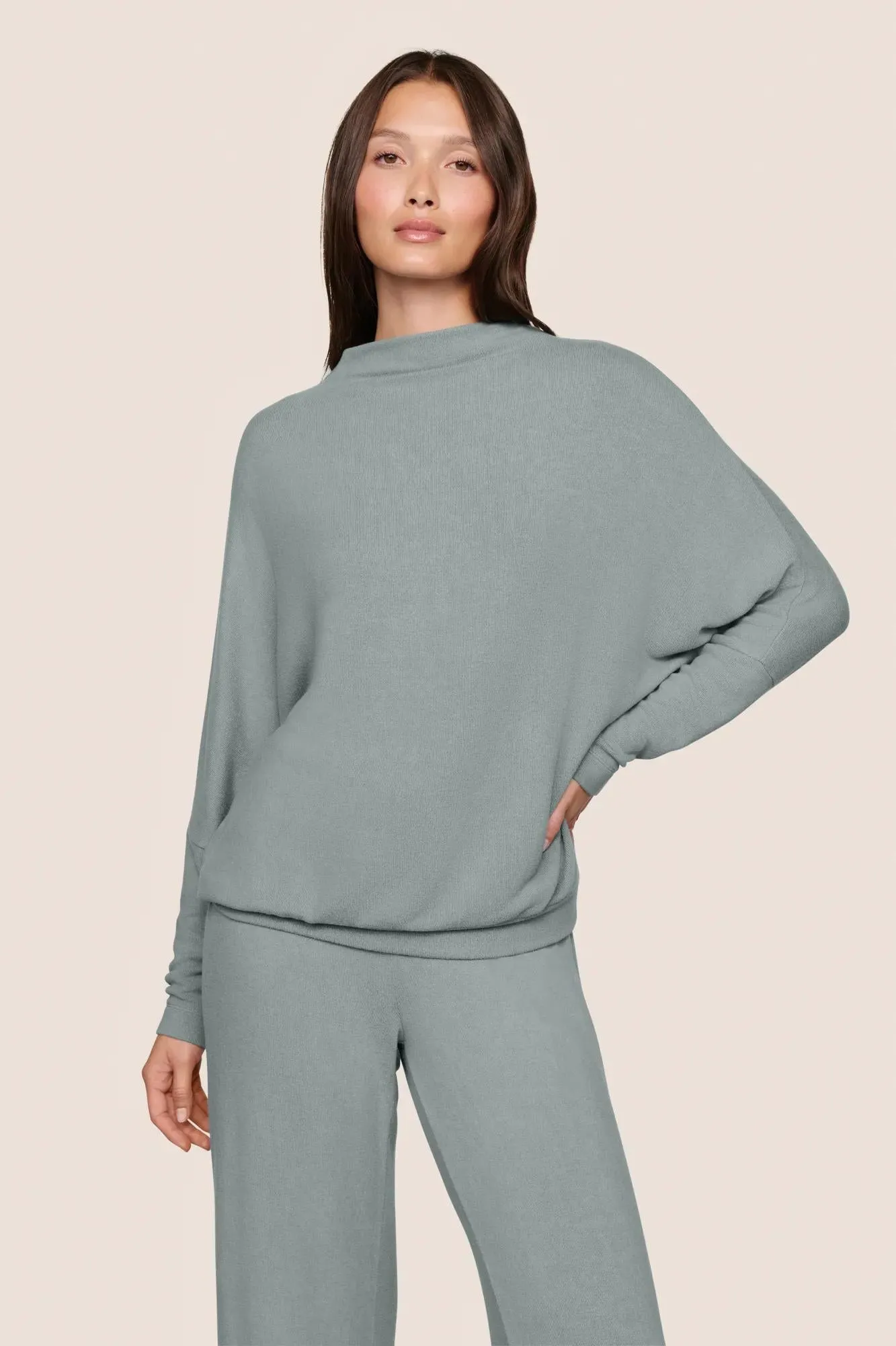 Cozy Time Mock Neck Pullover sold by Eberjey