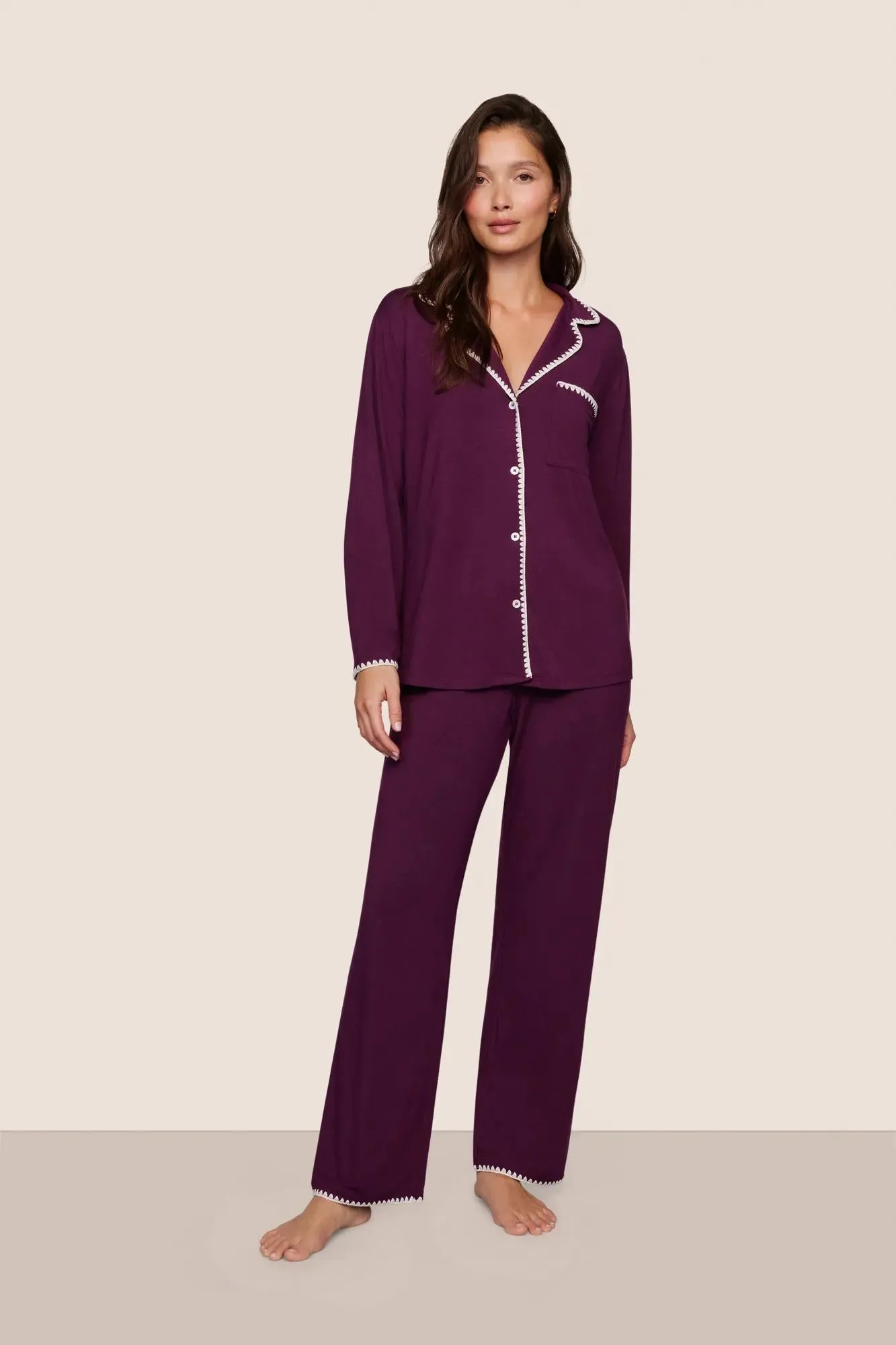 Frida TENCEL™ Modal Long PJ Set sold by Eberjey