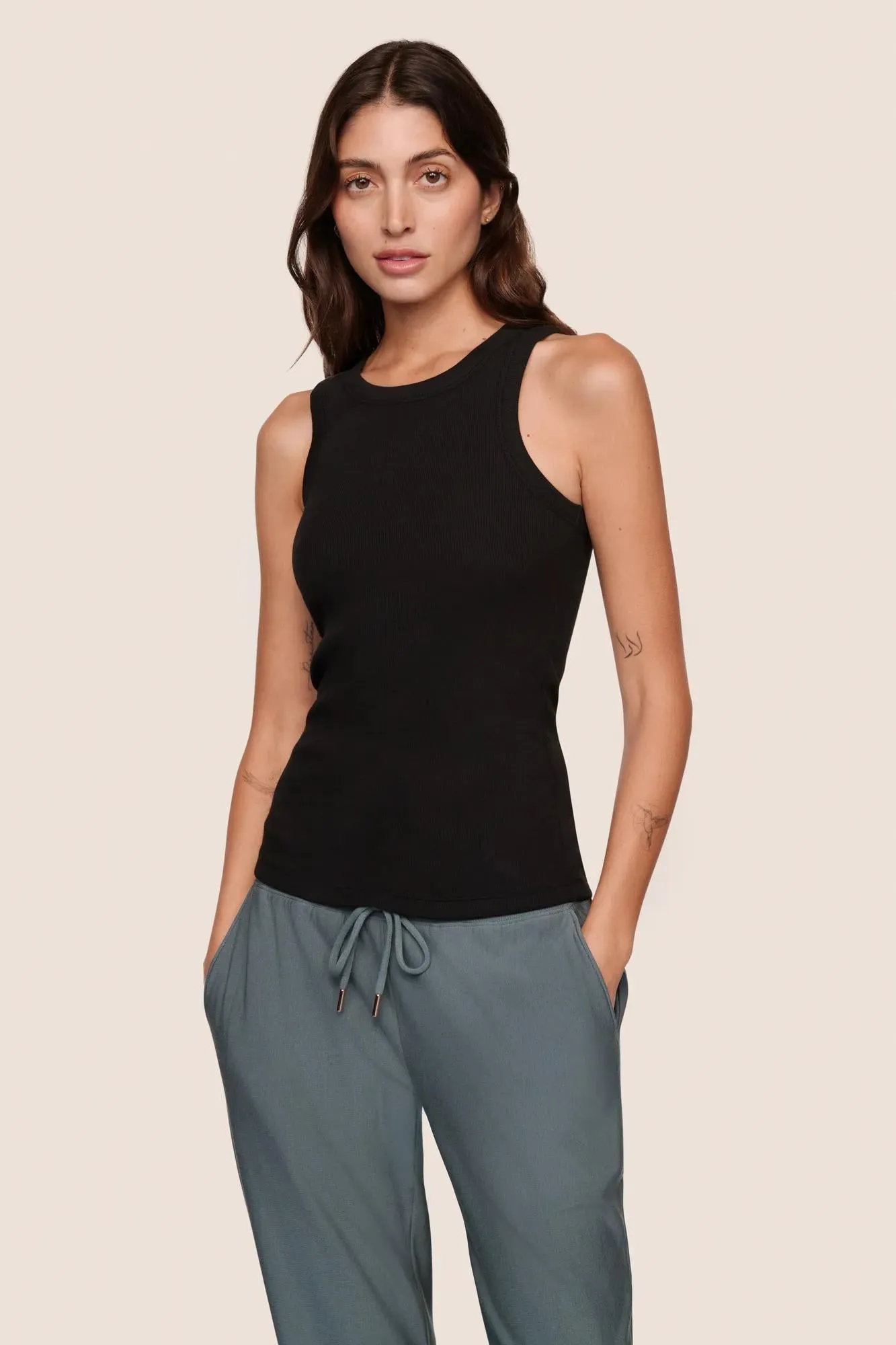 Essential Rib Tank sold by Eberjey