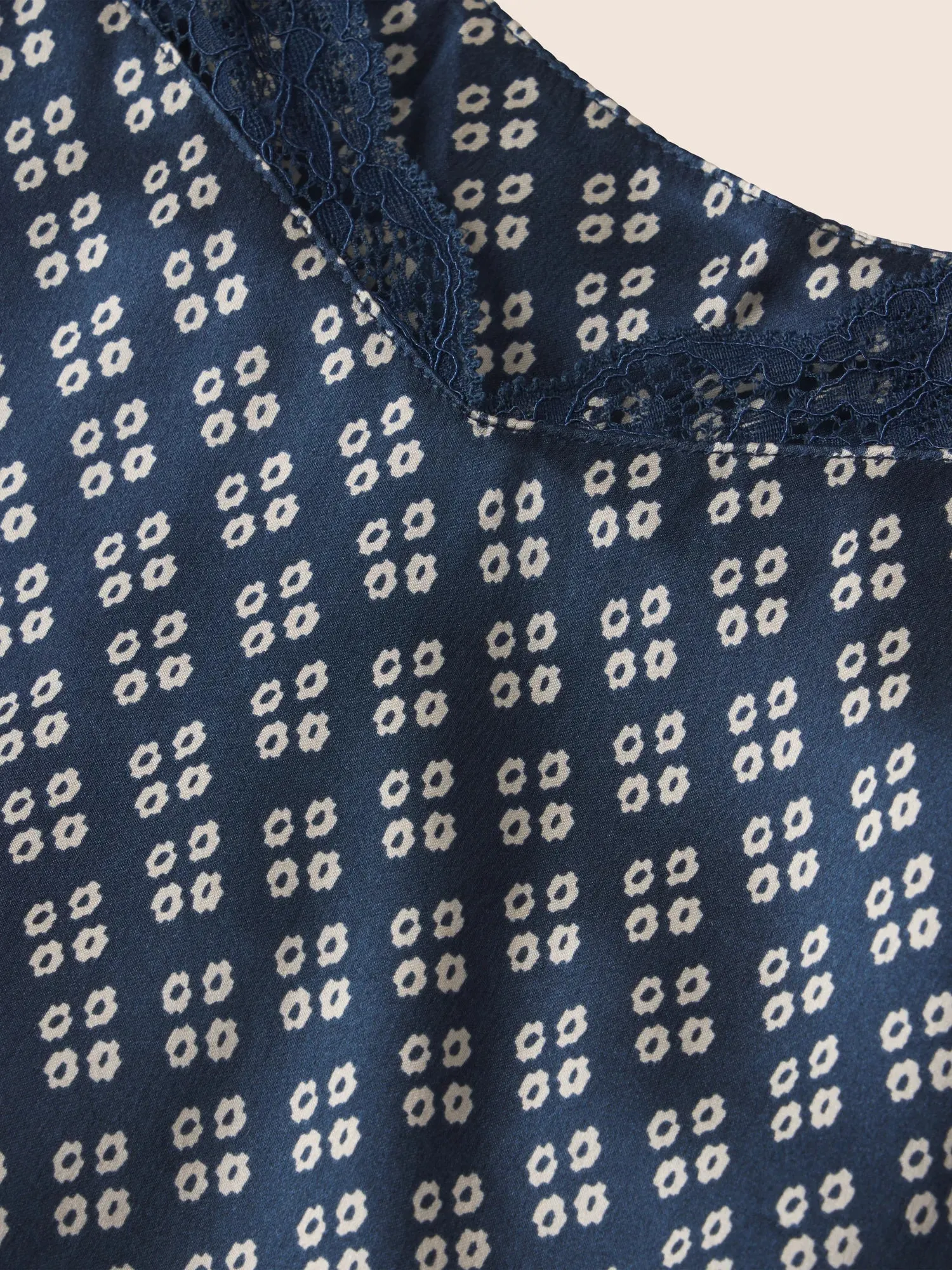 Washable Silk Printed Lace Cami & Short Set sold by Eberjey product image thumbnail 4