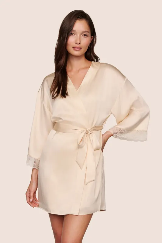 Washable Silk Lace Robe sold by Eberjey
