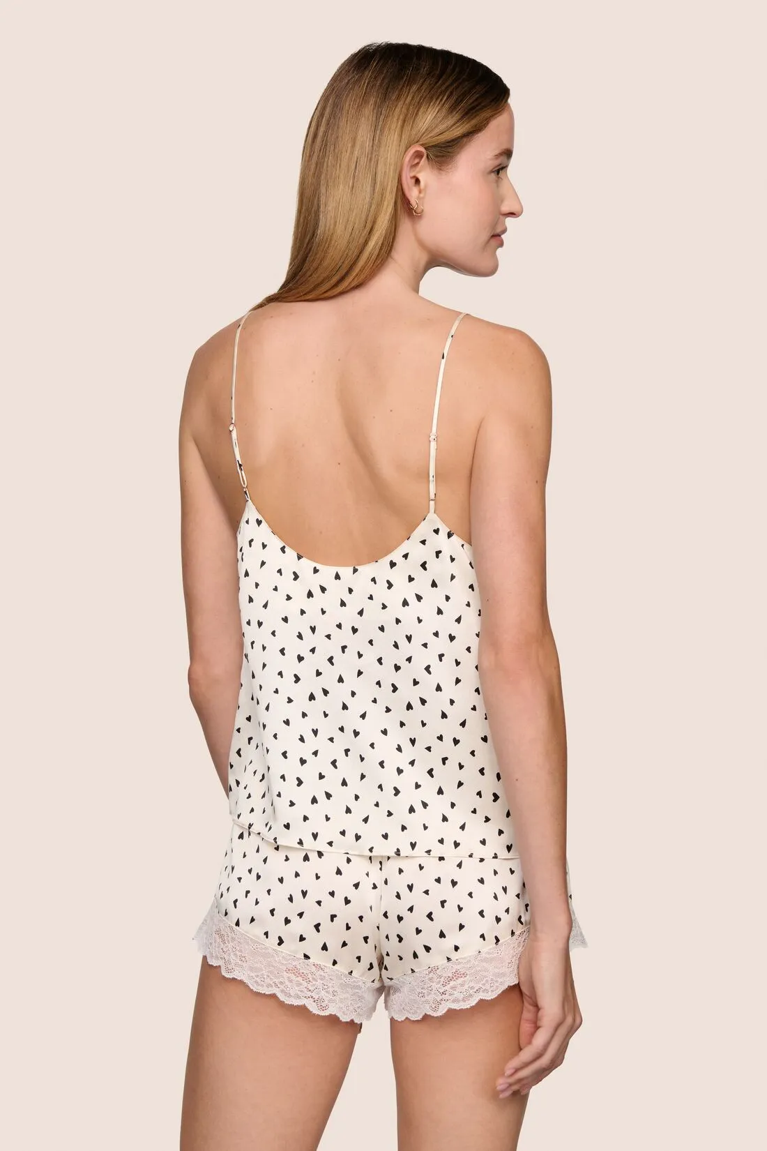 Washable Silk Printed Lace Cami & Short Set sold by Eberjey product image thumbnail 2