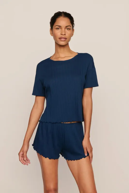 Pointelle Short Sleeve Tee sold by Eberjey