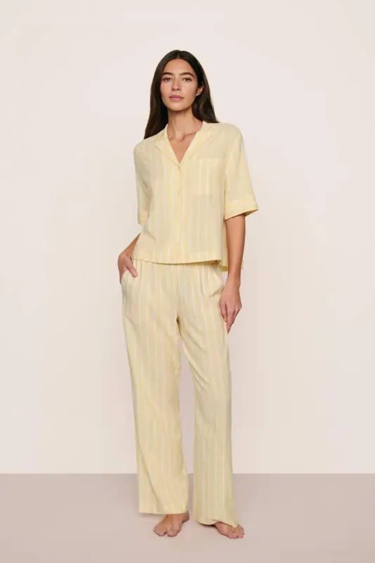 Nautico Relaxed Short Sleeve & Pant PJ Set sold by Eberjey