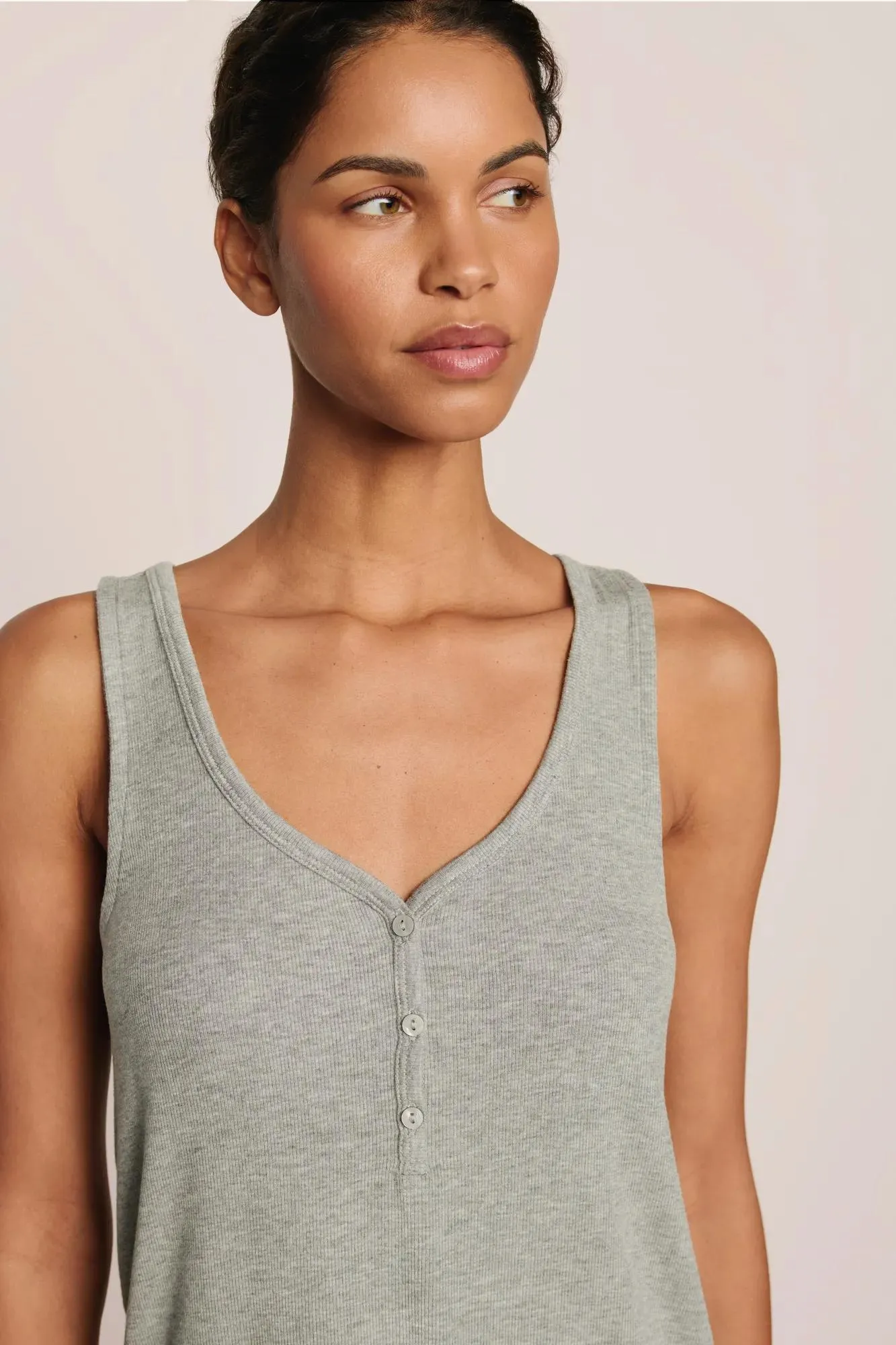 Dream Rib V Neck Tank sold by Eberjey product image thumbnail 3