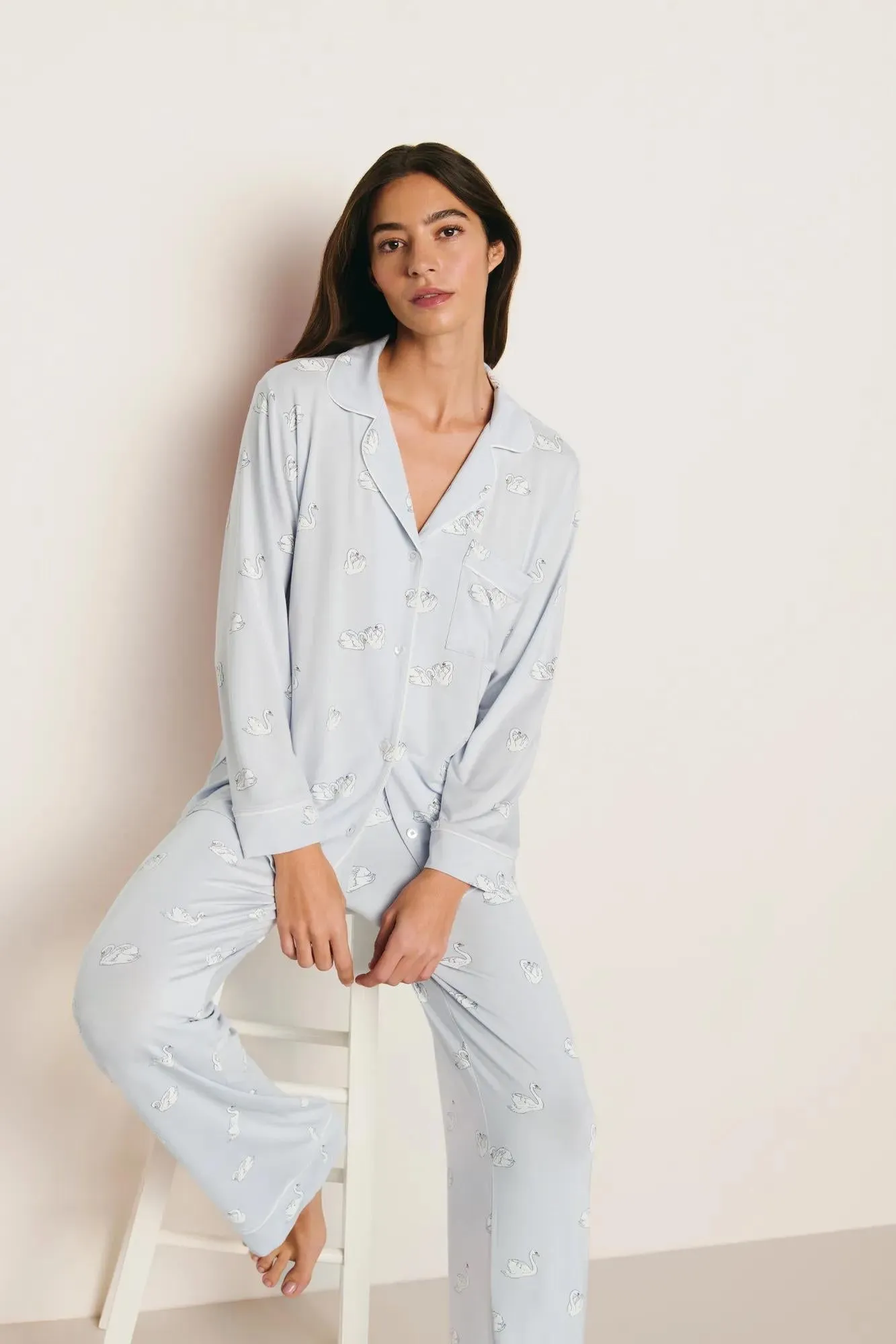 Gisele Printed TENCEL™ Modal Long PJ Set sold by Eberjey product image thumbnail 4