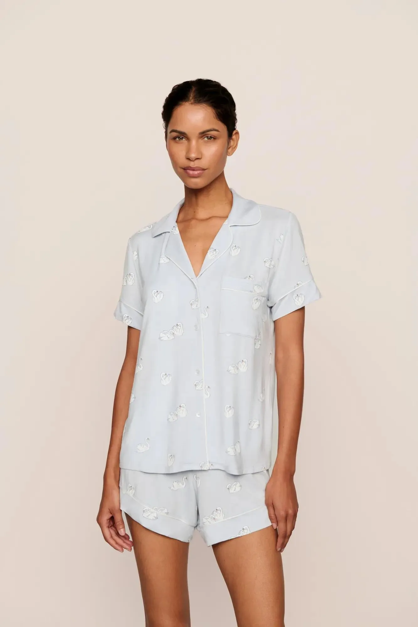 Gisele Printed TENCEL™ Modal Relaxed Short PJ Set sold by Eberjey